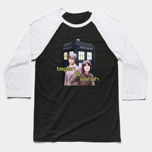 DOCTOR WHO SHIRTS Tegan & Sarah TARDIS Baseball T-Shirt